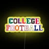 Customizable college football team letters in vibrant RGB LED lighting
