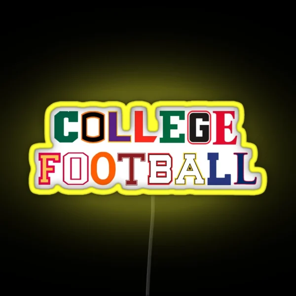 College Football Letters RGB Neon Sign