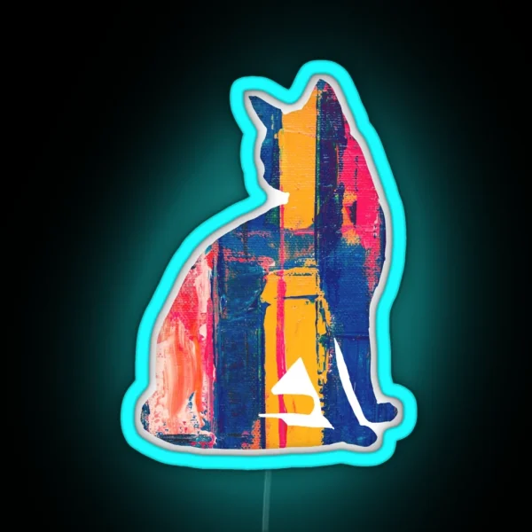 Color Paint Cat Love Cat RGB Neon Sign