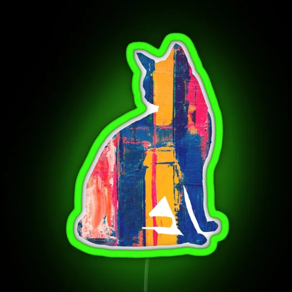 Color Paint Cat Love Cat RGB Neon Sign