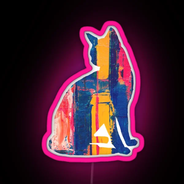Color Paint Cat Love Cat RGB Neon Sign