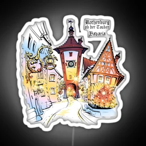 Color Rothenburg Ob Der Tauber Bavaria RGB Neon Sign