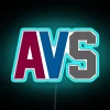 Vibrant Colorado Avalanche NHL Team Logo RGB Neon Wall Decoration