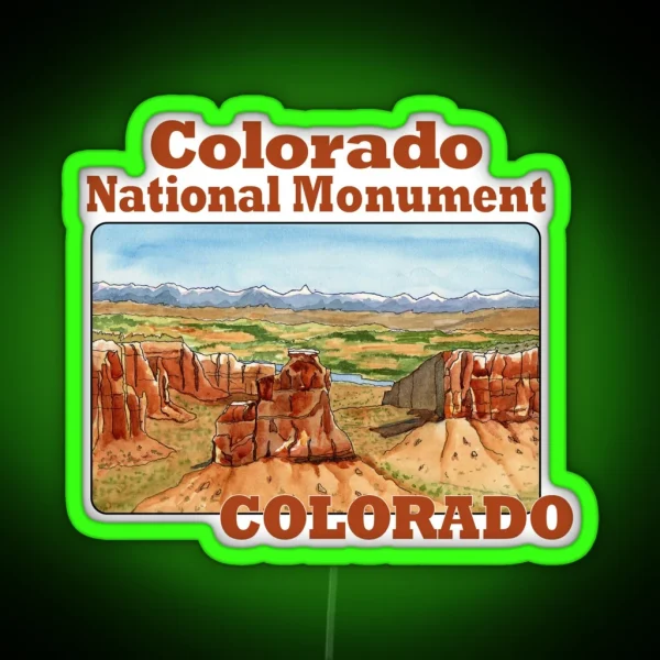 Colorado National Monument Colorado RGB Neon Sign