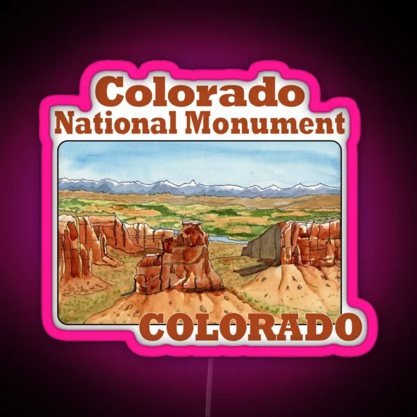 Colorado National Monument Colorado RGB Neon Sign