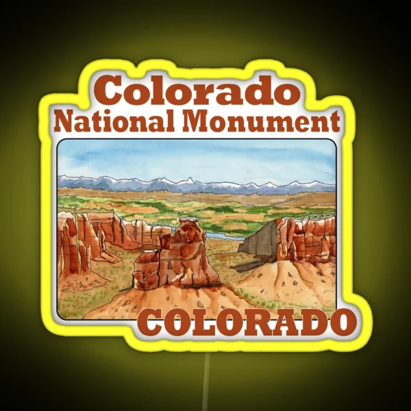 Colorado National Monument Colorado RGB Neon Sign