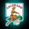 Colorado Mountain Adventure Vibes Pikes Peak or Bust Neon Sign Decor