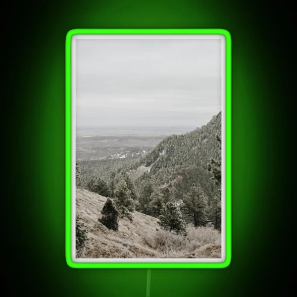 Colorado Snowy Mountain Tops RGB Neon Sign