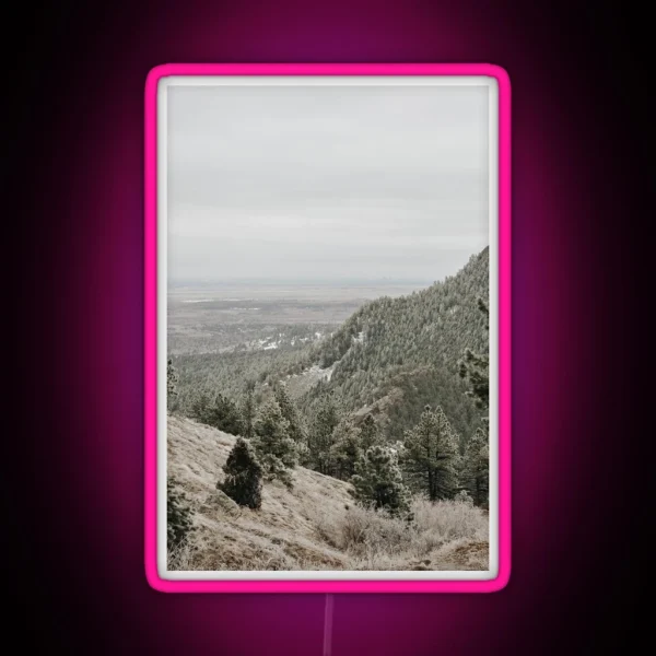 Colorado Snowy Mountain Tops RGB Neon Sign