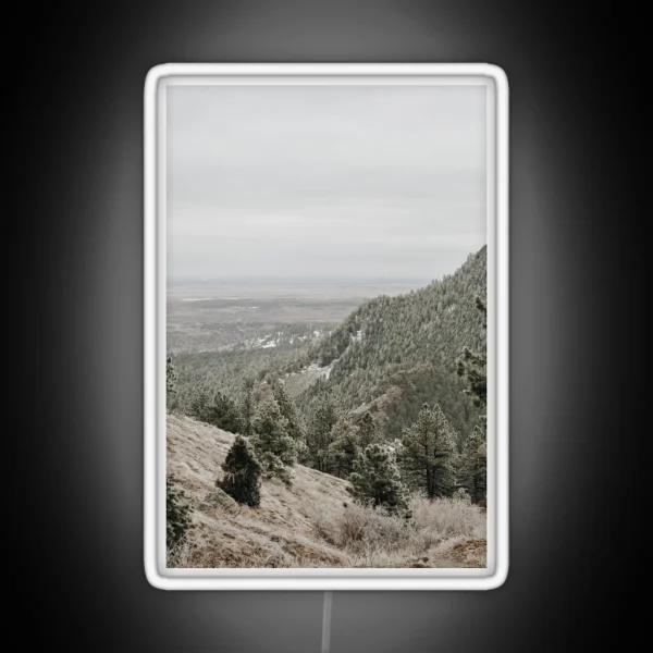 Colorado Snowy Mountain Tops RGB Neon Sign