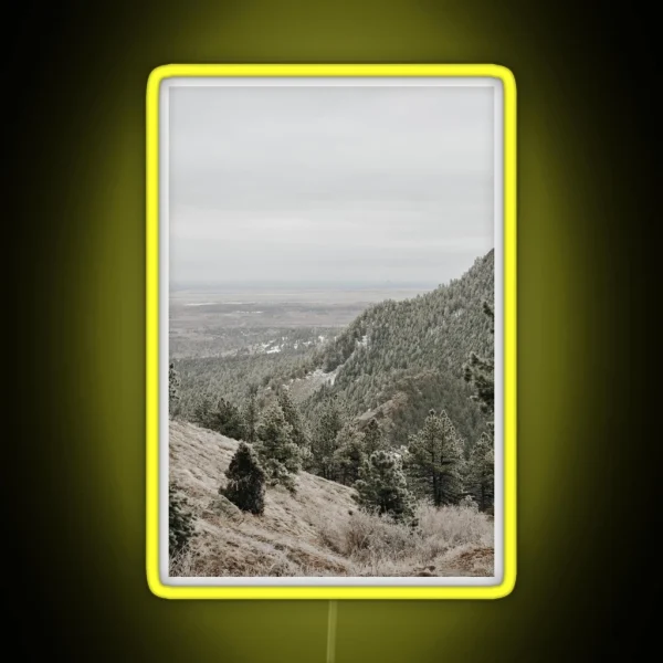 Colorado Snowy Mountain Tops RGB Neon Sign
