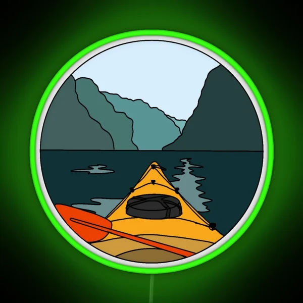 Colorblock Kayak RGB Neon Sign