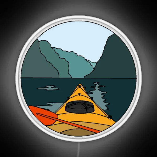Colorblock Kayak RGB Neon Sign