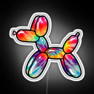 Colorful Balloon Dog RGB Neon Sign