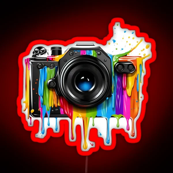 Colorful Camera Splash Led RGB Neon Sign