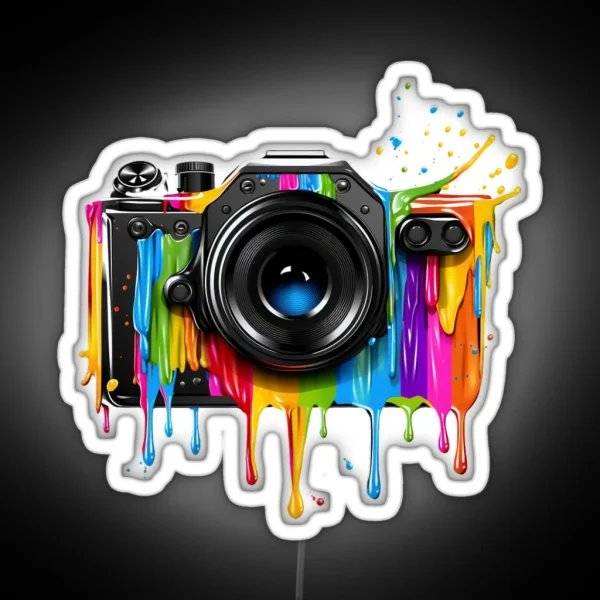 Colorful Camera Splash Led RGB Neon Sign