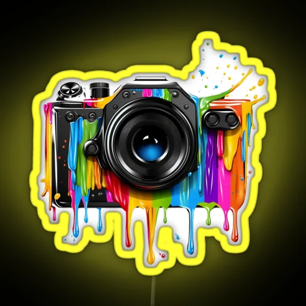 Colorful Camera Splash Led RGB Neon Sign