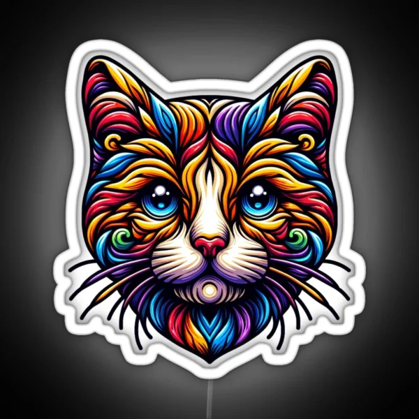 Colorful Cat Cats RGB Neon Sign