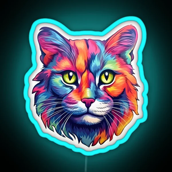 Colorful Cat Cool Cat RGB Neon Sign