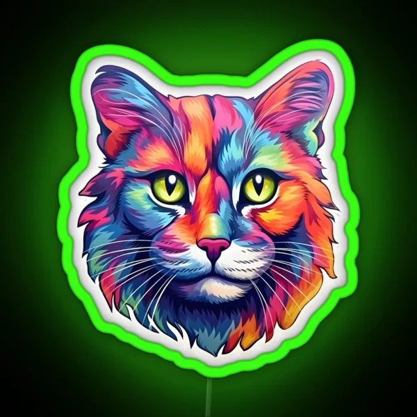 Colorful Cat Cool Cat RGB Neon Sign