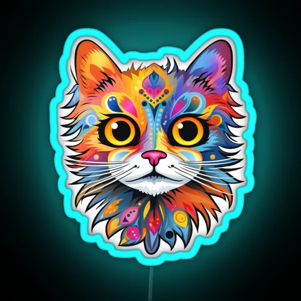 Colorful Cat Delight Led Express Your Whimsy With This RGB Neon Sign