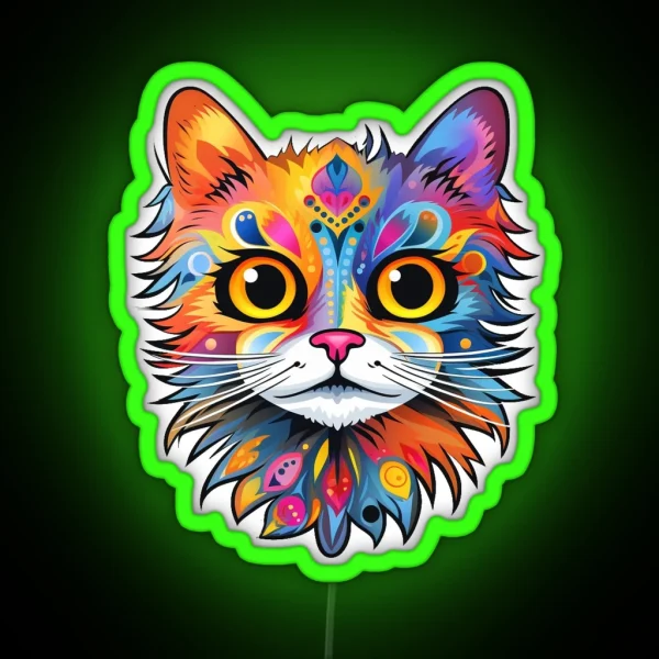 Colorful Cat Delight Led Express Your Whimsy With This RGB Neon Sign