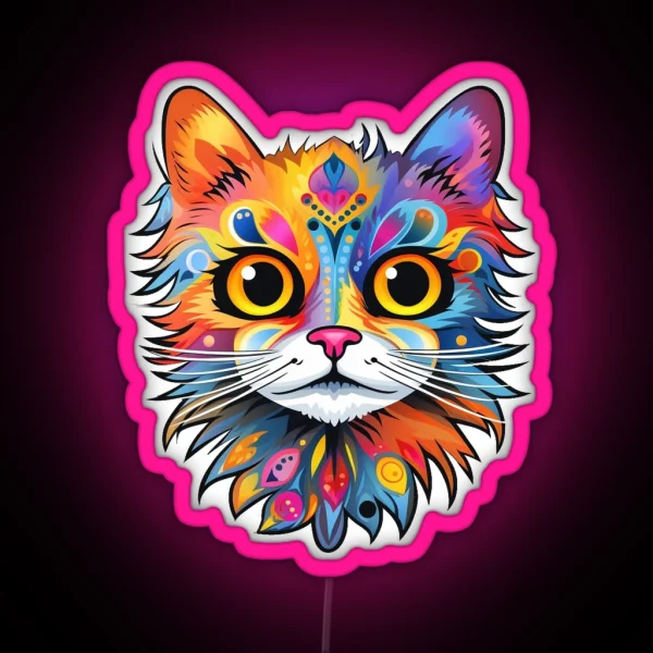 Colorful Cat Delight Led Express Your Whimsy With This RGB Neon Sign