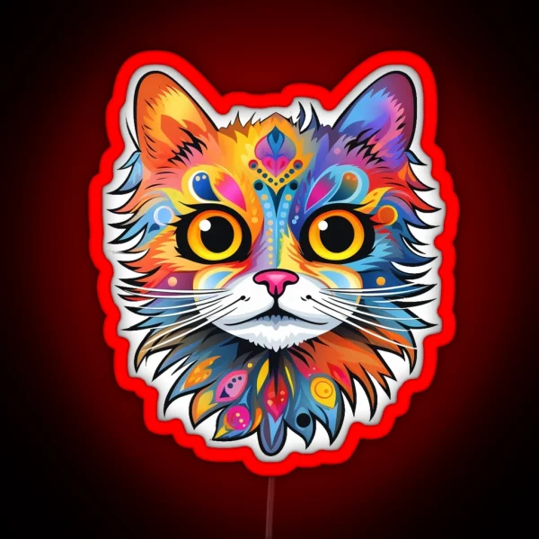 Colorful Cat Delight Led Express Your Whimsy With This RGB Neon Sign