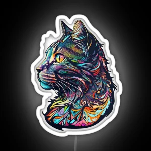 Colorful Cat RGB Neon Sign