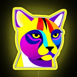 Colorful Cat RGB Neon Sign