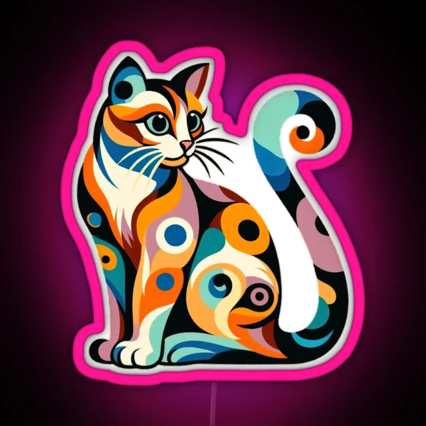 COLORFUL CAT RGB Neon Sign