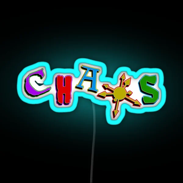 Colorful Chaos Minimalist Chaos Star Design RGB Neon Sign