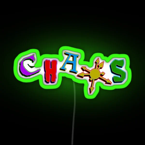Colorful Chaos Minimalist Chaos Star Design RGB Neon Sign