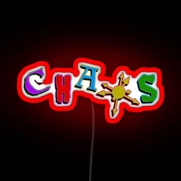 Colorful Chaos Minimalist Chaos Star Design RGB Neon Sign