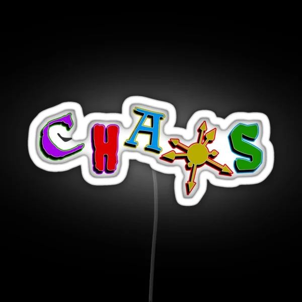 Colorful Chaos Minimalist Chaos Star Design RGB Neon Sign