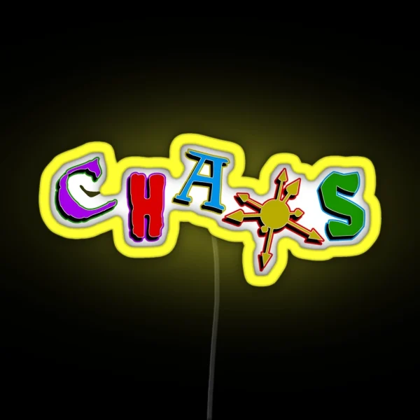 Colorful Chaos Minimalist Chaos Star Design RGB Neon Sign
