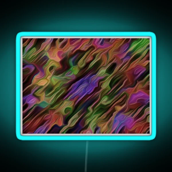 Colorful Chaos Of Brushstrokes RGB Neon Sign