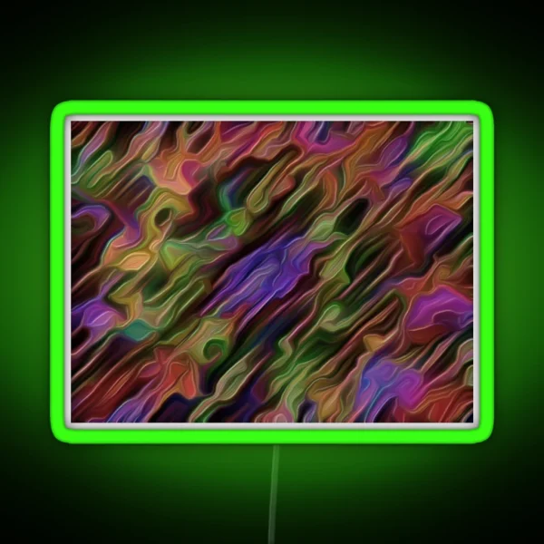 Colorful Chaos Of Brushstrokes RGB Neon Sign