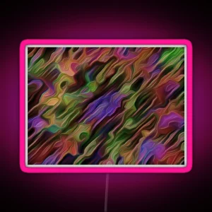 Colorful Chaos Of Brushstrokes RGB Neon Sign