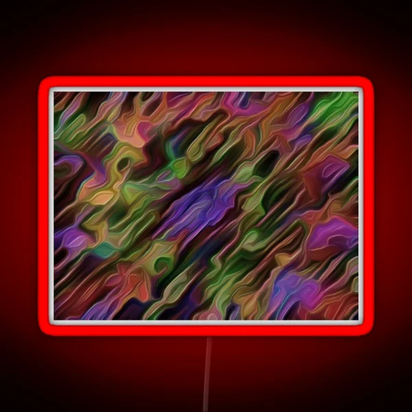 Colorful Chaos Of Brushstrokes RGB Neon Sign