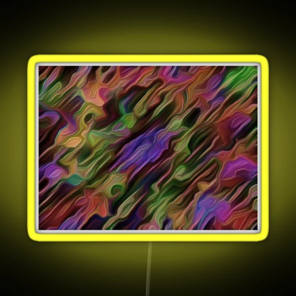 Colorful Chaos Of Brushstrokes RGB Neon Sign
