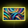 Colorful Chaos LED Light Box Sign with RGB Neon Accents