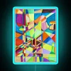 Vibrant glow of colorful RGB neon light art decor installations