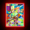 Vibrant colorful chaos in one radiant RGB neon display wall