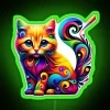 Vibrant Color Changing Kitten Neon Sign for Home Decor Modern Style