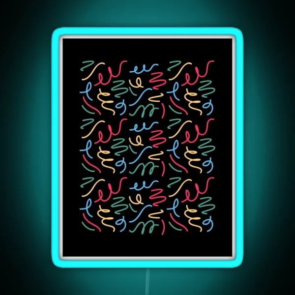 Colorful Playful Pattern RGB Neon Sign