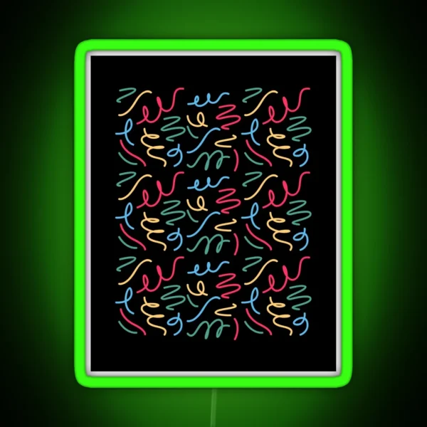 Colorful Playful Pattern RGB Neon Sign
