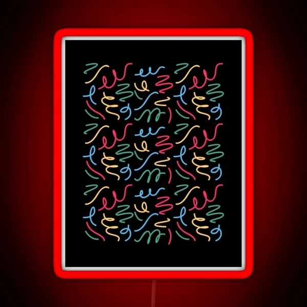 Colorful Playful Pattern RGB Neon Sign