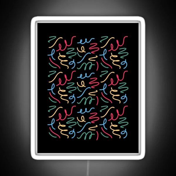 Colorful Playful Pattern RGB Neon Sign