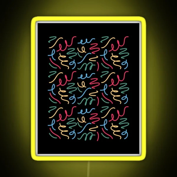 Colorful Playful Pattern RGB Neon Sign